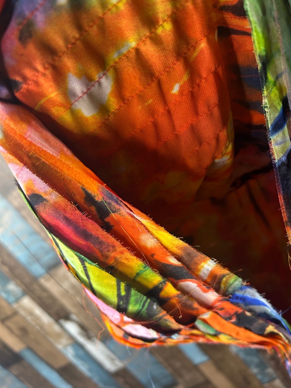 S.L. Fashions Vibrant Multicolor Tie-Dye Sleeveless dress - Picture 9 of 16